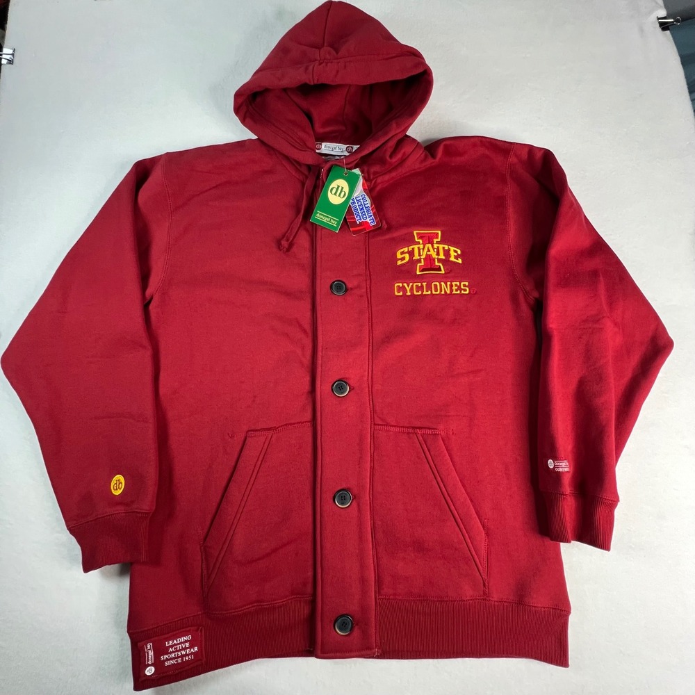 Donegal Bay Iowa State Cyclones Button Front Jacket Red XL NWT NCAA Collegiate‎